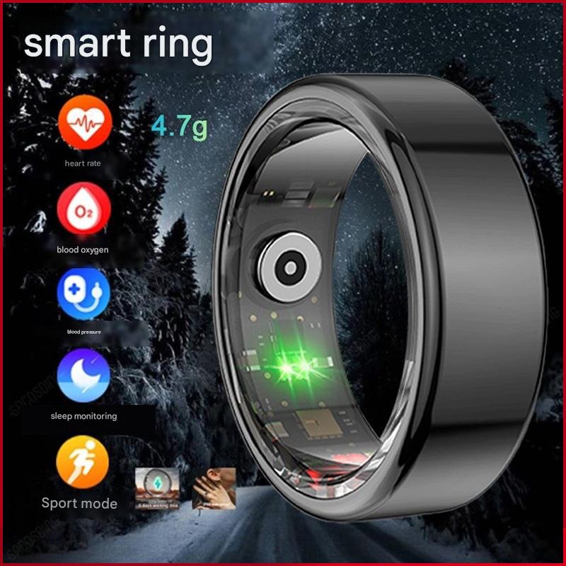 Advanced Smart Health Ring - 24/7 Heart Rate, SpO2, Sleep & Activity Tracker with Magnetic Charging(Silver) 4