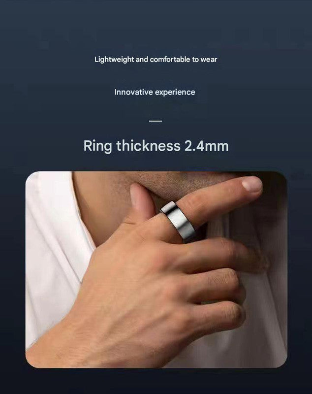 Advanced Smart Health Ring - 24/7 Heart Rate, SpO2, Sleep & Activity Tracker with Magnetic Charging(Silver) 5