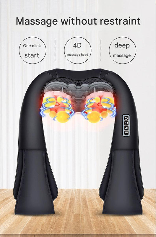 Deep Kneading Shiatsu Neck & Shoulder Massager with Heat - USB Rechargeable Ergonomic Design(Gray and black) 3