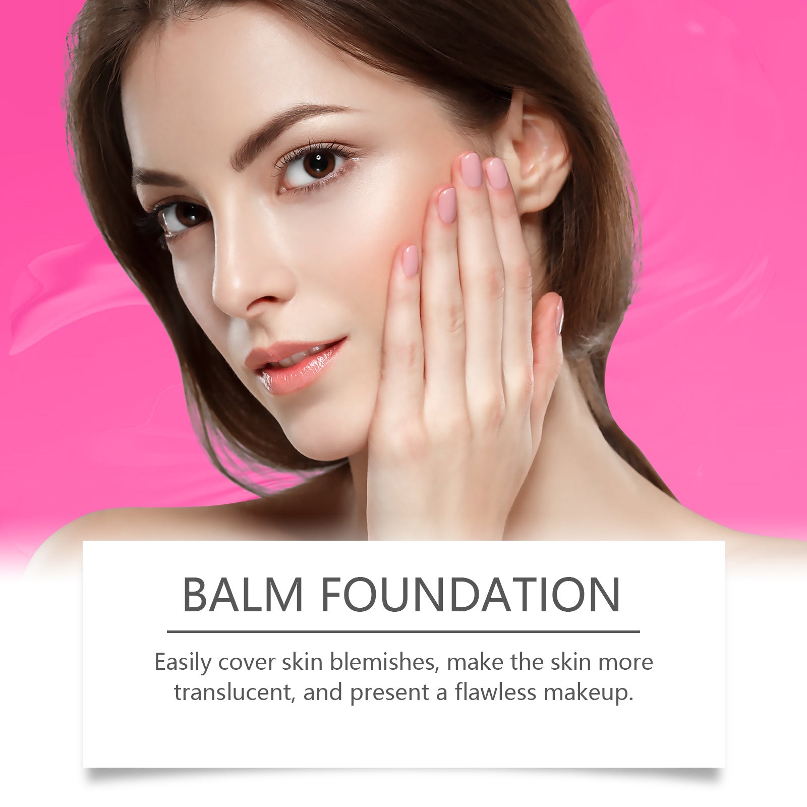 Moisturizing Balm Foundation - Lightweight Texture, Long-Lasting Natural Coverage(Ivory color)