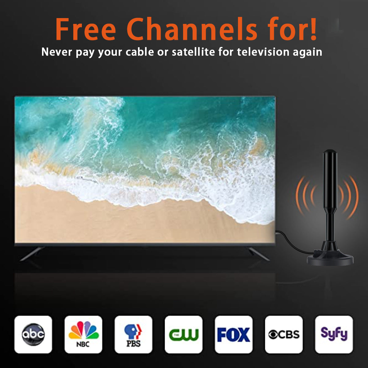 HD 4K Digital TV Antenna - 22dB High Gain, Long Range Reception with 5m Cable & IEC Connector 3