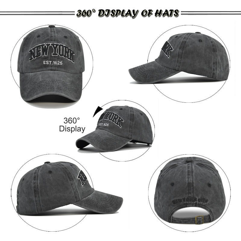 Vintage New York Est. 1625" Washed Cotton Baseball Cap - Adjustable & Unisex(Khaki)" 4