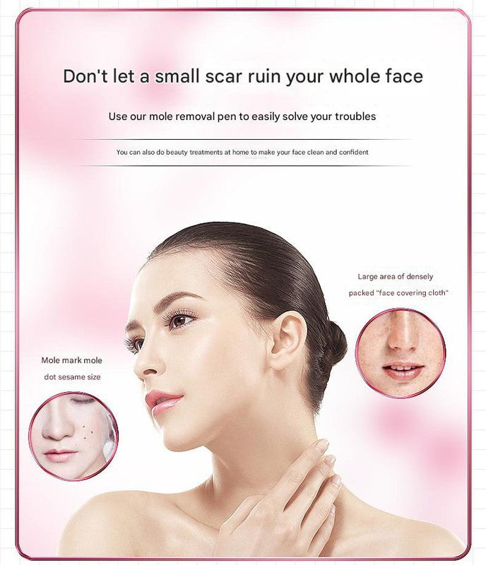 Professional 9-Level Skin Tag & Mole Remover Pen - USB Rechargeable with LED Display & Multiple Needles(pink) 4