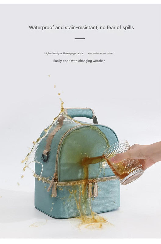 Versatile Insulated Breast Milk Cooler & Lunch Backpack - Waterproof, Multi-Carry Options(Pure gray) 6