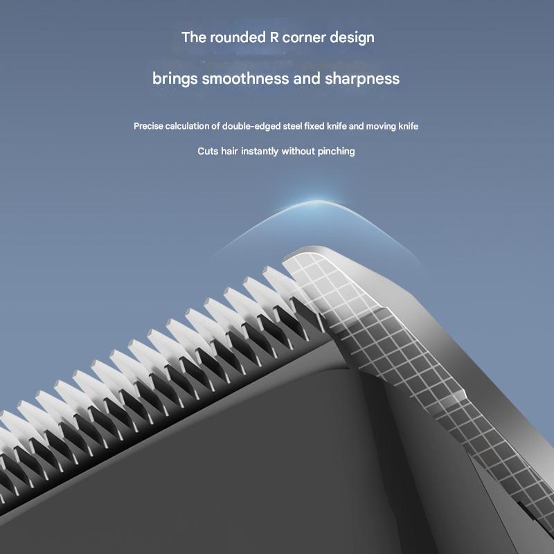 Professional 2-in-1 Cordless Hair Clipper & Trimmer Kit with LED Display & 5-Speed Fine Tuning(silver)