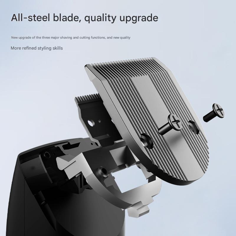 Professional 2-in-1 Cordless Hair Clipper & Trimmer Kit with LED Display & 5-Speed Fine Tuning(silver) 3