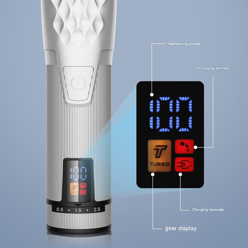 Professional 2-in-1 Cordless Hair Clipper & Trimmer Kit with LED Display & 5-Speed Fine Tuning(silver) 4