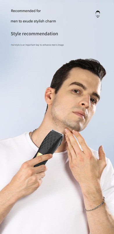 Professional 2-in-1 Cordless Hair Clipper & Trimmer Kit with LED Display & 5-Speed Fine Tuning(silver) 5