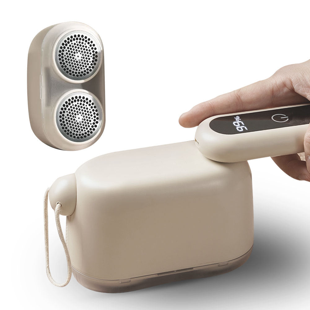 Compact Electric Lint Remover with LED Display & Dual Head - USB Rechargeable(Dark green) 5