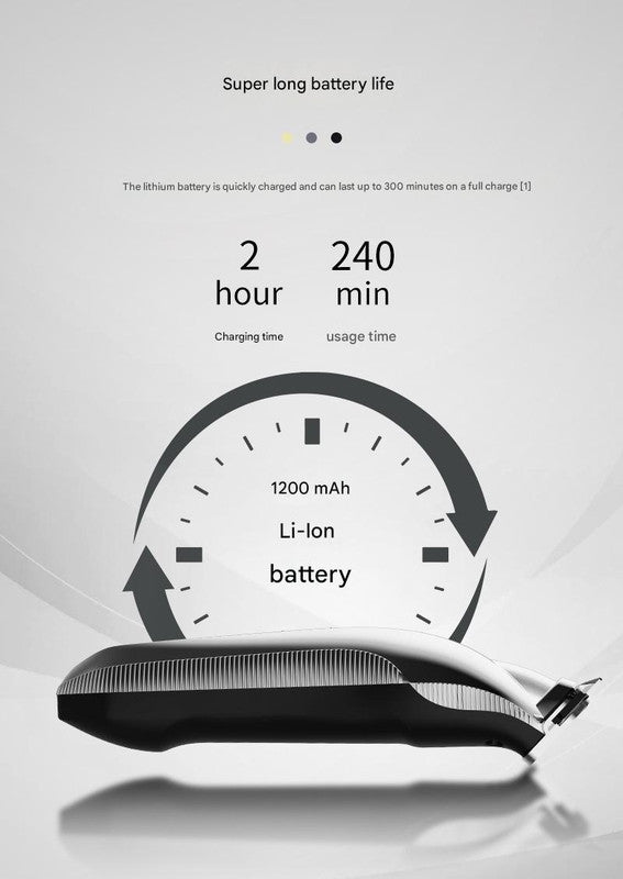 Professional Electric Hair Clipper & Beard Trimmer - USB Rechargeable, LED Display(gold) 3