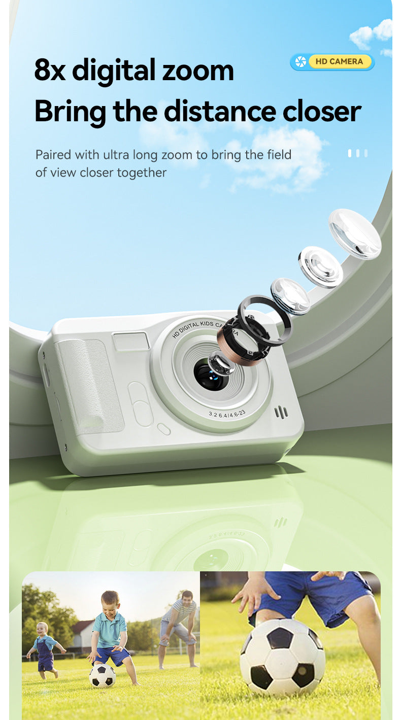 Student HD Digital Camera - 44MP, 8x Zoom, Autofocus, Dual Lens, Type-C Charging (Silver) 6