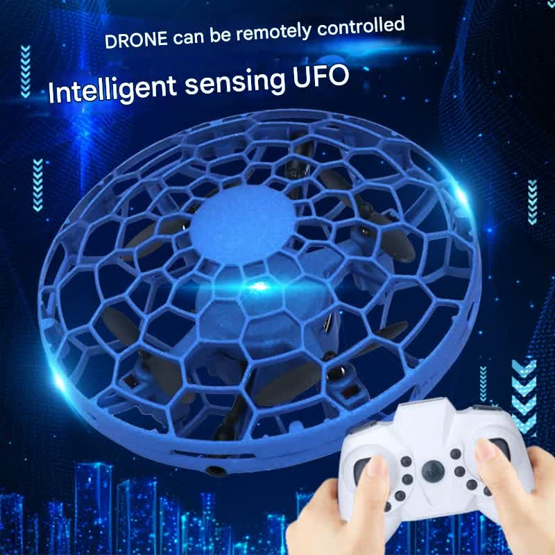 Hand-Controlled UFO Mini Drone with LED Lights & Obstacle Avoidance(pink) 4