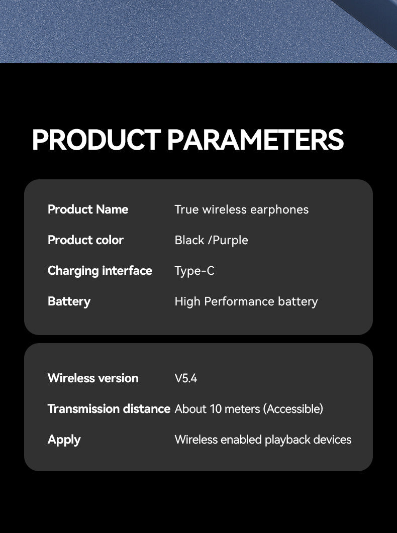 Smart TWS Earbuds with Full Touch Screen Case - Wireless 5.4, Open-Ear, Noise Reduction(black) 8