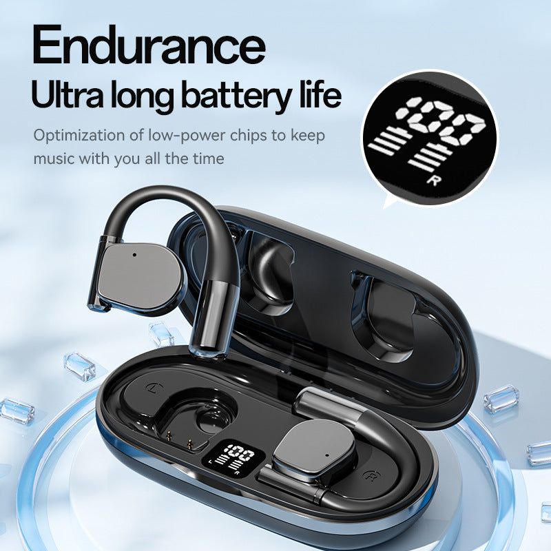 Open-Ear TWS Wireless Earbuds with HIFI Sound & LED Display - Dolby Surround(White) 6
