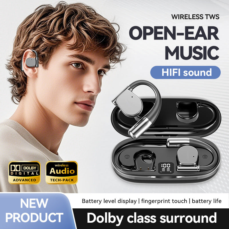 Open-Ear TWS Wireless Earbuds with HIFI Sound & LED Display - Dolby Surround(Skin color) 3