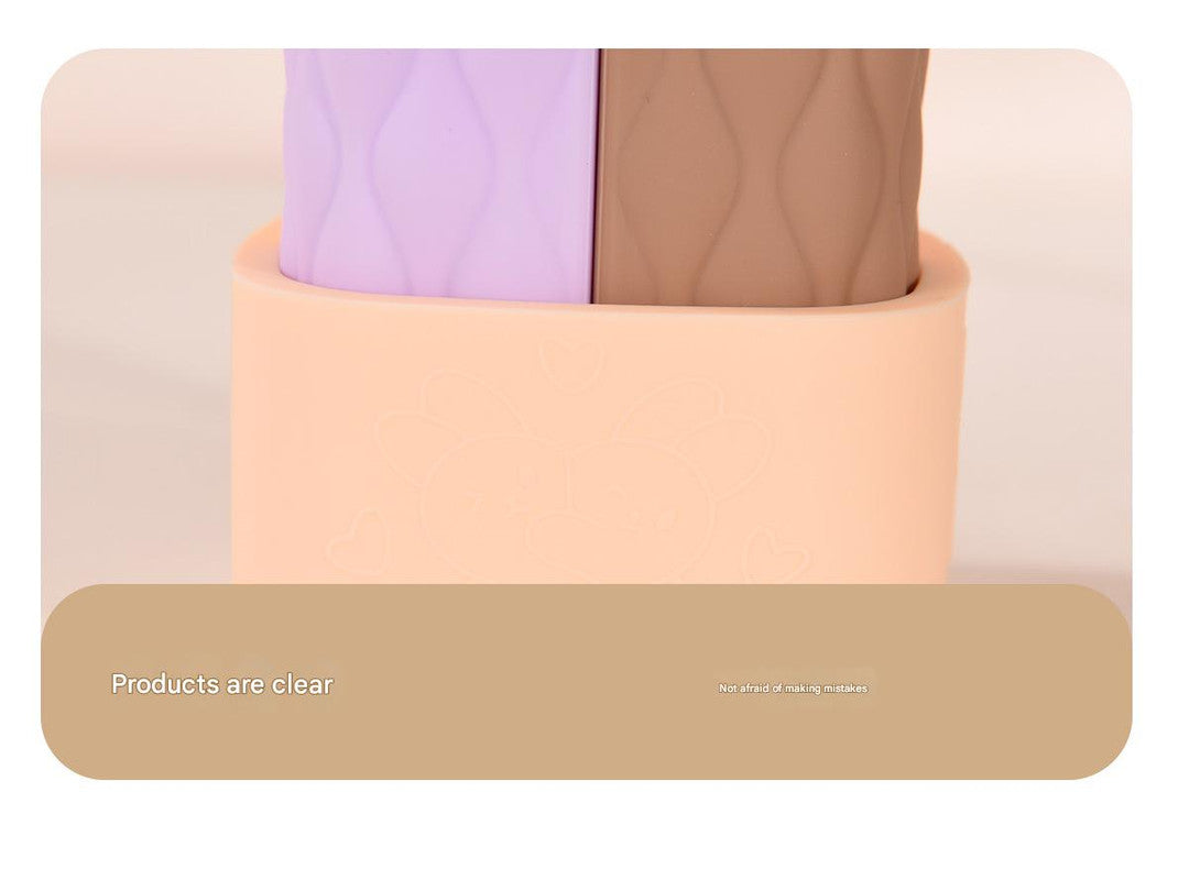 Light blue suit Silicone Travel Bottles Set (4 Pack, 60ml) - Leakproof Refillable & Squeezable 6