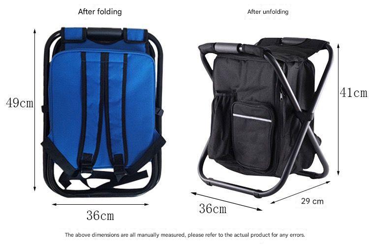 Camouflage Insulated Cooler Backpack Chair - Foldable Stool for Picnics & BBQ 5