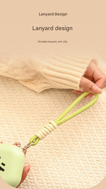 Green Cute Block Hand Warmer - Fast Heating Portable Electric Warmer with Lanyard 5