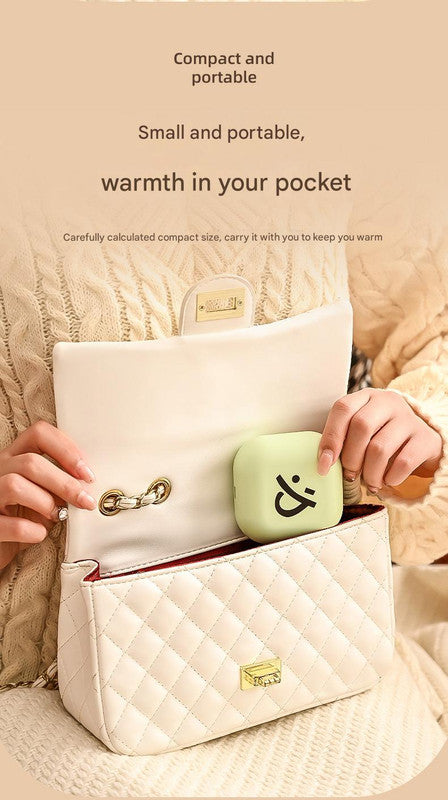 Pink Cute Block Hand Warmer - Fast Heating Portable Electric Warmer with Lanyard 3