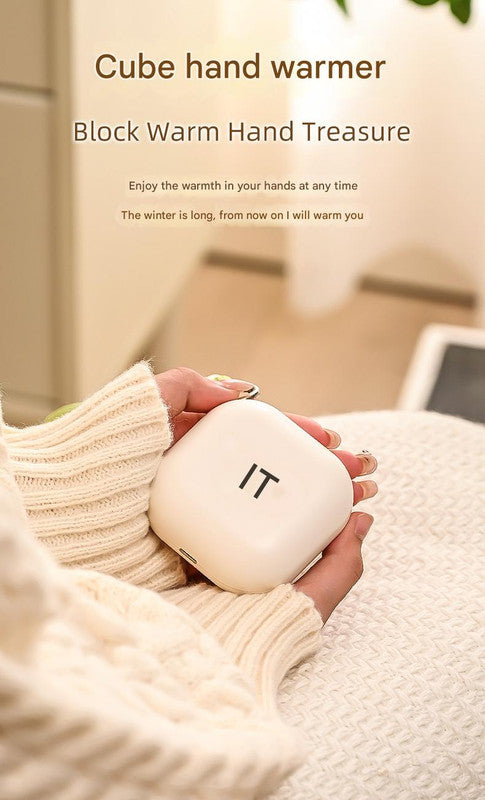 Pink Cute Block Hand Warmer - Fast Heating Portable Electric Warmer with Lanyard 6