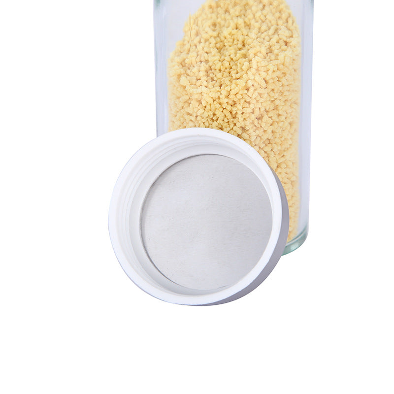 Modern stainless steel square spice revolving rack with 16 (88 ml each) empty glass jars 7