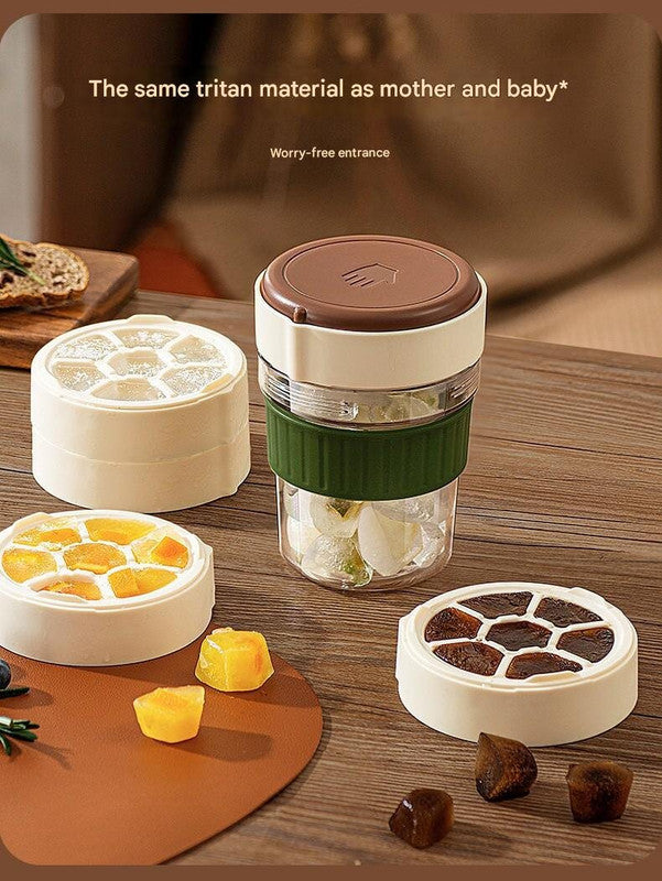 2-in-1 Ice Cube Maker Tumbler - Portable Cup with Integrated Silicone Ice Tray & Lid (1 cup + 1 ice tray) 7