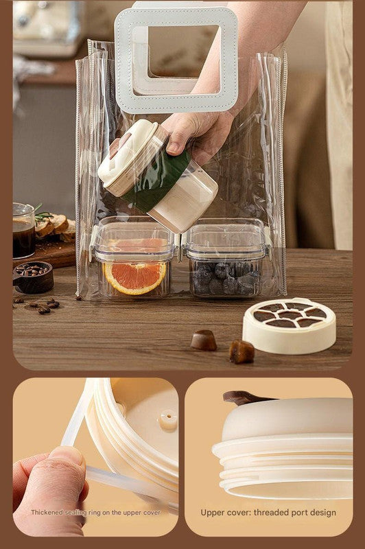 2-in-1 Ice Cube Maker Tumbler - Portable Cup with Integrated Silicone Ice Tray & Lid (1 cup + 3 ice tray) 6