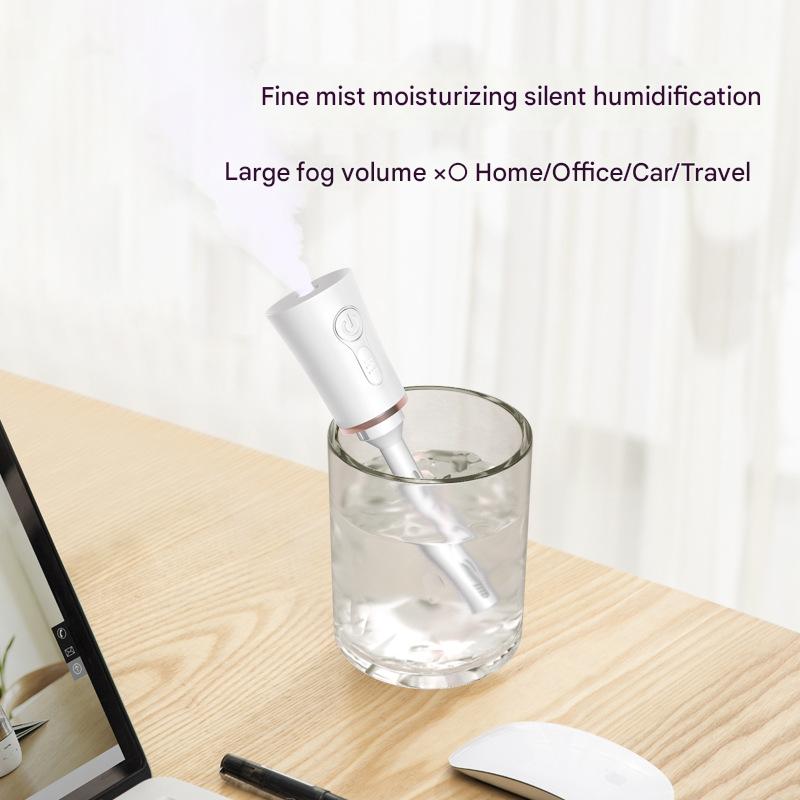 Red 2 in 1 Cool Mist Humidifier and Facial Moisturizer - USB Rechargeable Portable Nano Sprayer 3