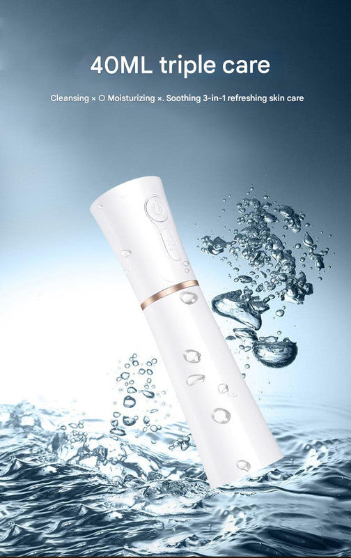 Red 2 in 1 Cool Mist Humidifier and Facial Moisturizer - USB Rechargeable Portable Nano Sprayer 4