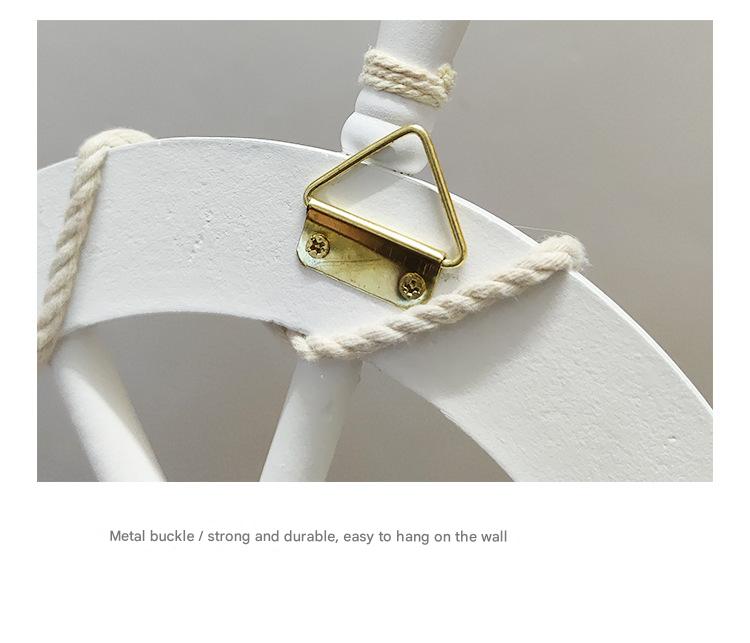 Nautical Wooden Rudder Wall Decor - 34cm Coastal Home Decor Accent (Blue and white rudder) 3