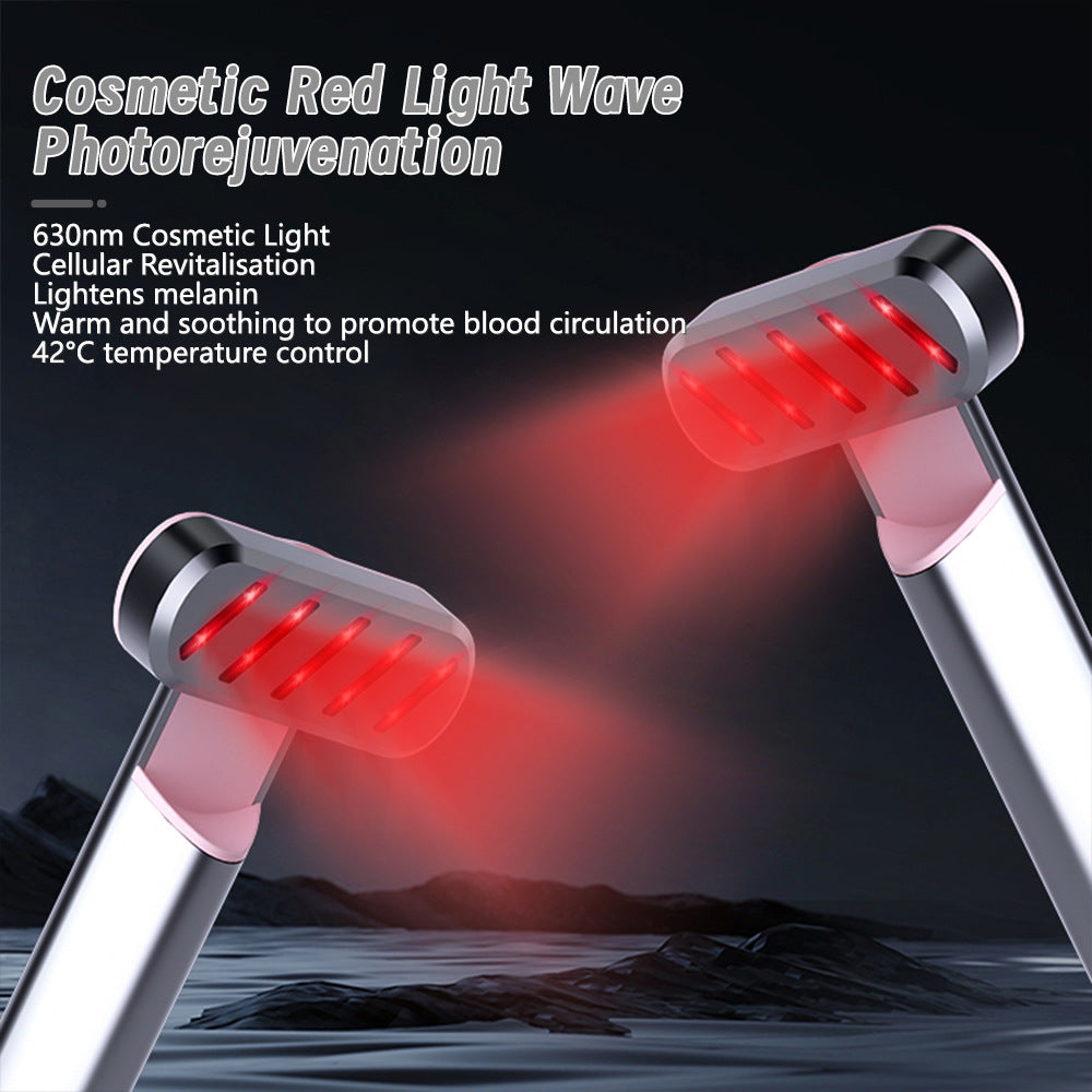 Rose Gold Anti-Aging Eye Care Device - 42°C Heat, Red Light, High-Frequency Vibration 4