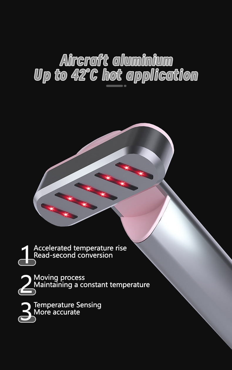Rose Gold Anti-Aging Eye Care Device - 42°C Heat, Red Light, High-Frequency Vibration 5
