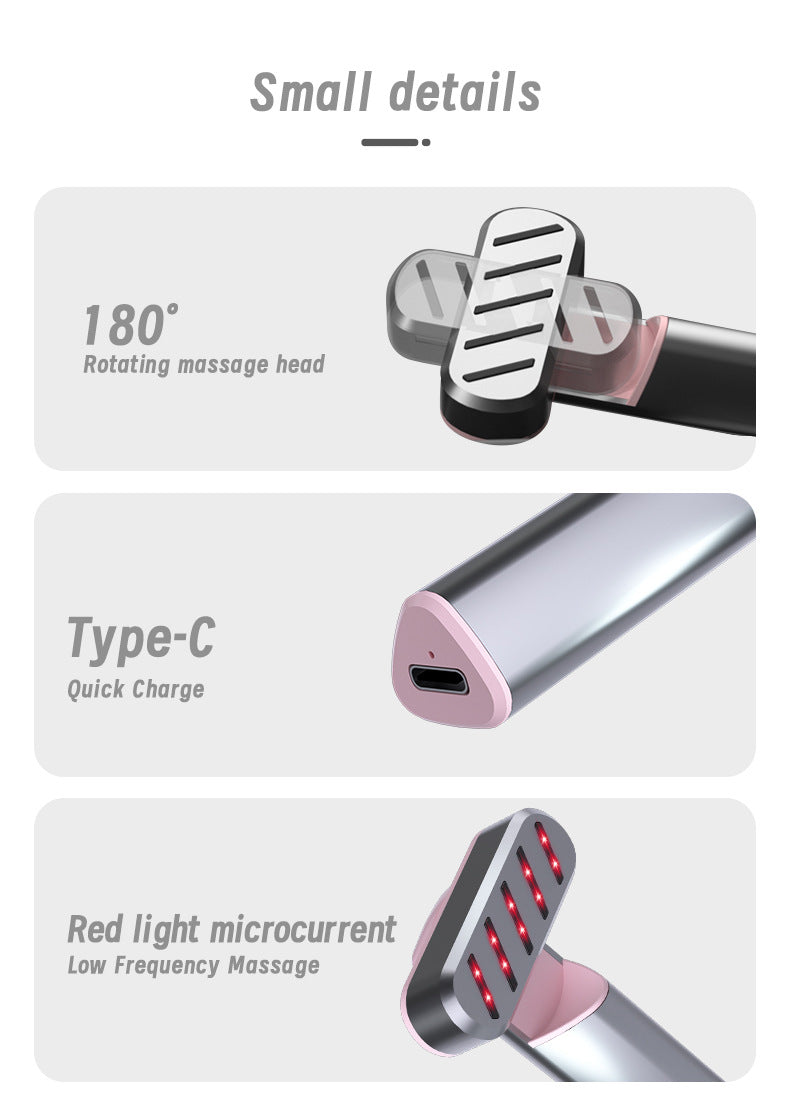 Rose Gold Anti-Aging Eye Care Device - 42°C Heat, Red Light, High-Frequency Vibration 7