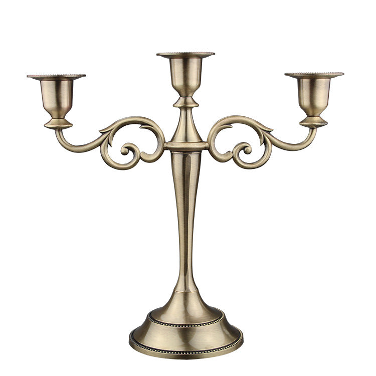 Copper Elegant Metal Candelabra 3 Arm Candle Holder -  Decorative Candelabra for Home, Weddings, Events 3