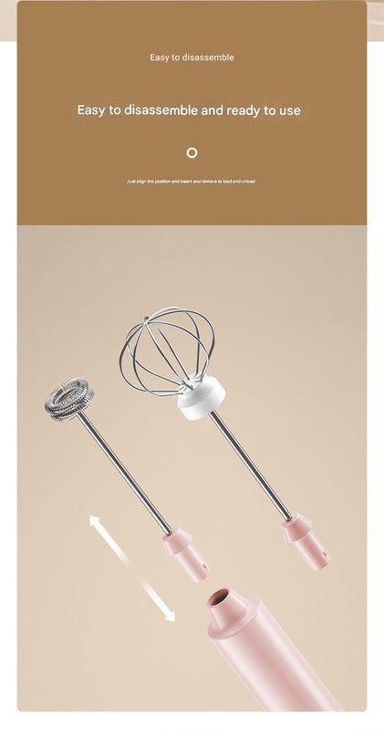 Green Cordless Egg Beater & Cream Whipper - USB Powered Hand Mixer(Balloon Head) 3