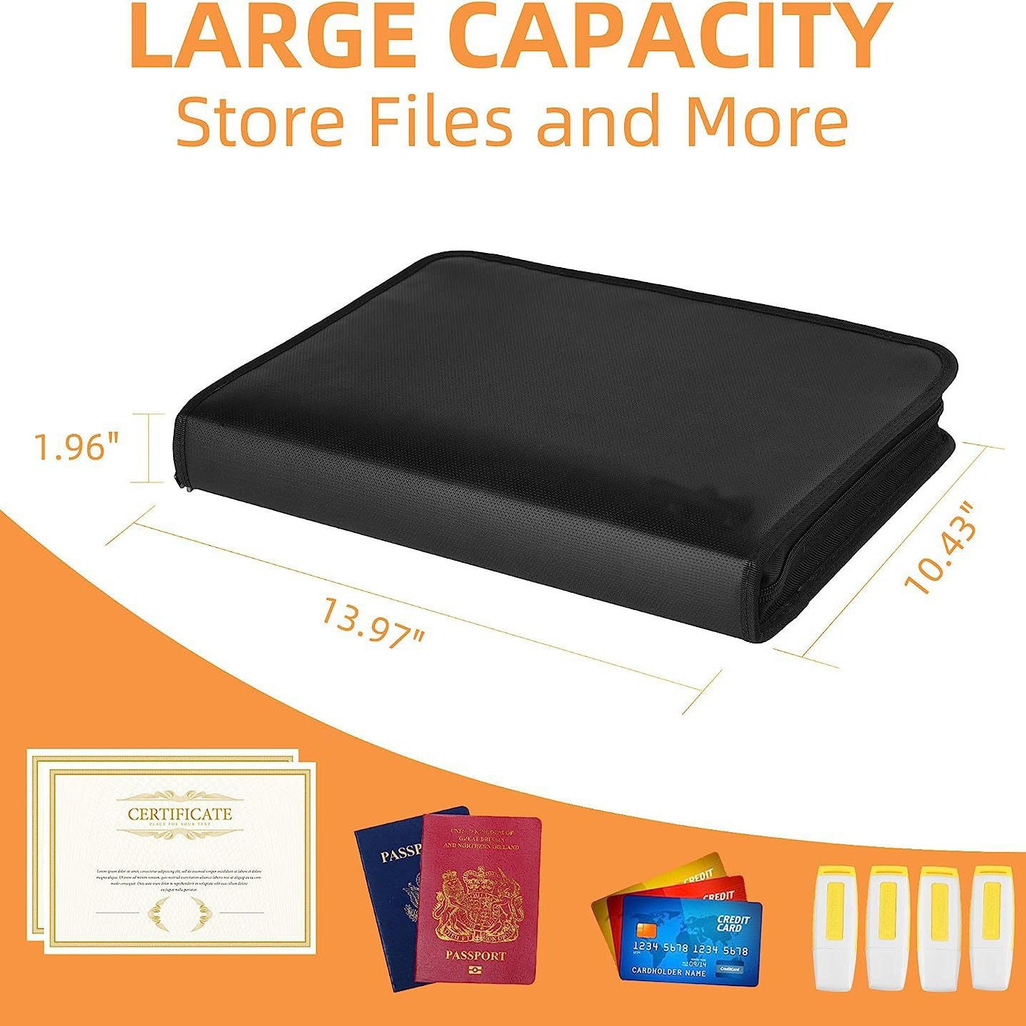 Expanding Accordion File Organizer - Fireproof & Waterproof Document Storage Case 4