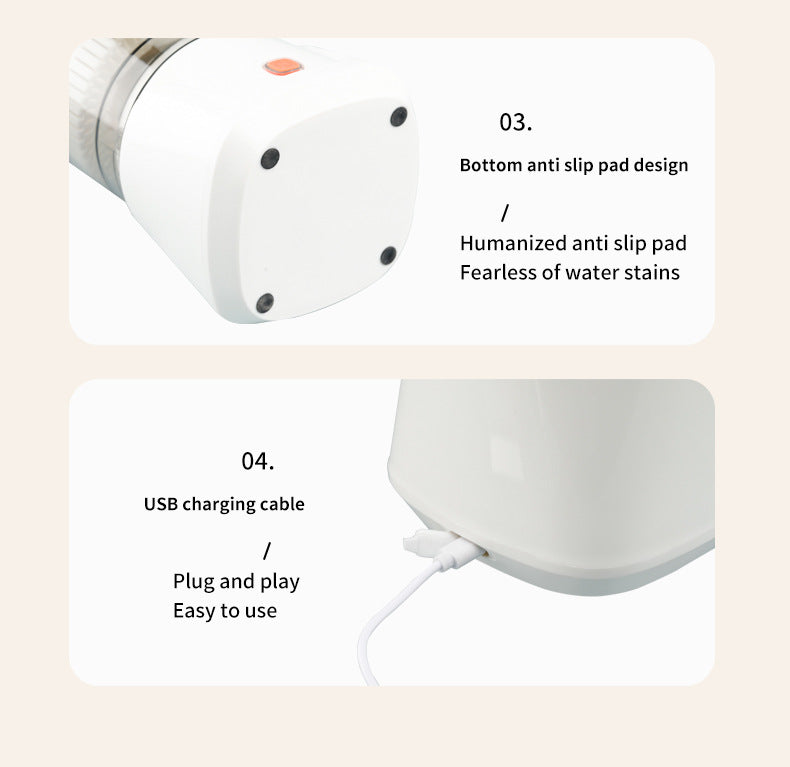 Gray Electric Citrus Juicer Press - Portable, Large Caliber, One-Click Operation(7.4v1600mAh battery) 6