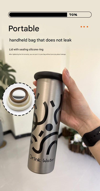 Mini Insulated Coffee Cup - 316 Stainless Steel, Portable & Stylish - White Kitten (300ml) 7