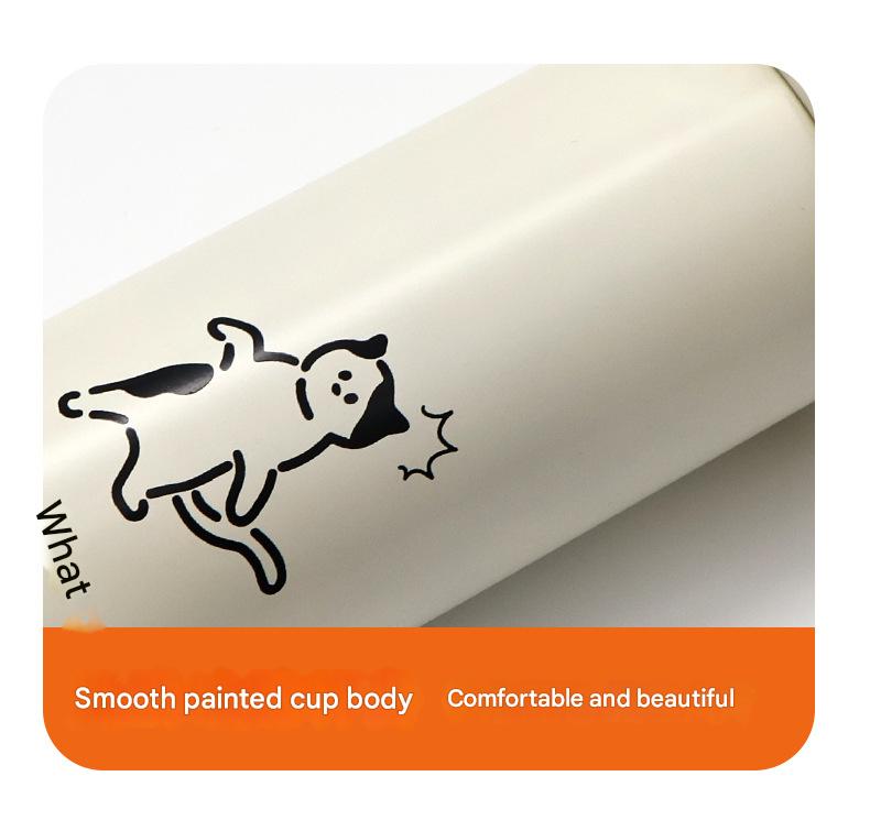 Mini Insulated Coffee Cup - 316 Stainless Steel, Portable & Stylish - White Kitten (300ml+cup brush) 10