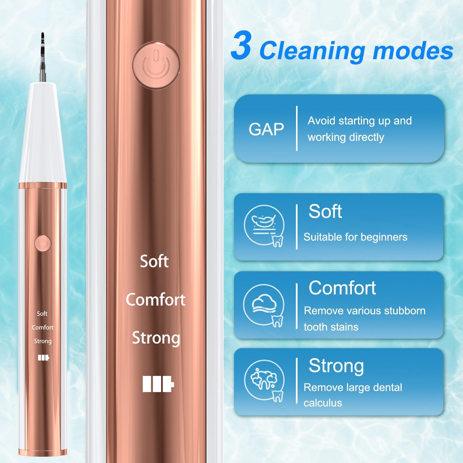 Ultrasonic Dental Scaler Kit - Home Use Teeth Cleaner & Tartar Remover 3