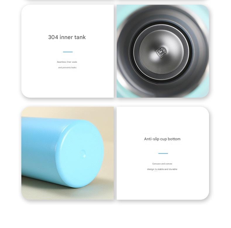 Black Portable Travel Thermos Bottle - Leakproof Stainless Steel Flask with Carry Handle (22oz - 660ml) 4