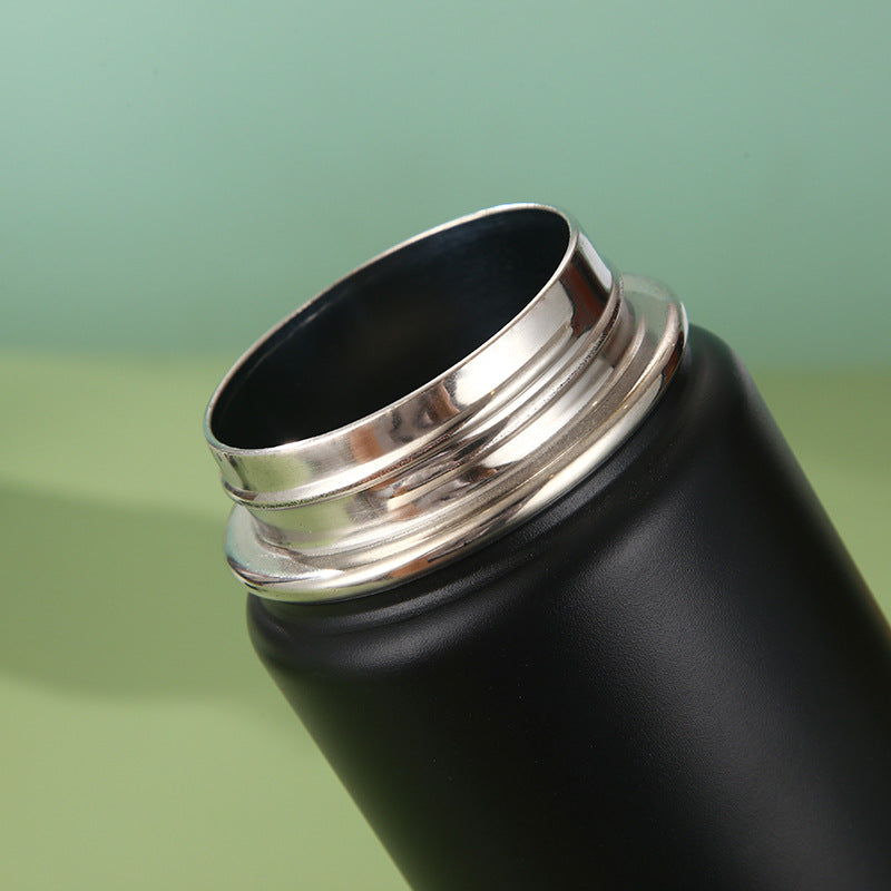 Yellow Portable Travel Thermos Bottle - Leakproof Stainless Steel Flask with Carry Handle (22oz - 660ml)