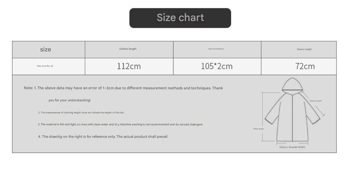 Sea blue Stylish Waterproof Raincoat Poncho - Long, Packable for Outdoor Travel & Hiking 4