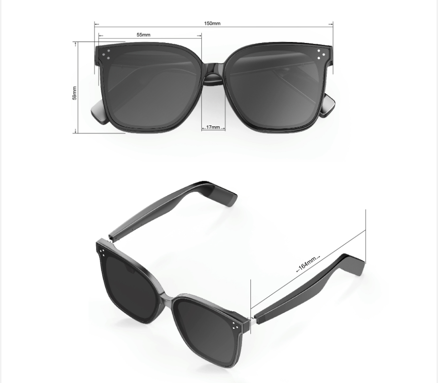 Purple lenses Fashion Bluetooth Music Sunglasses - UV Protection Eyewear with Speakers 5