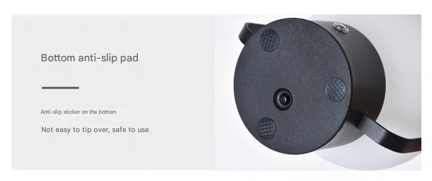 Black Portable Rechargeable LED Lantern Lamp - Touch Control 3-Color Dimmable Desk Light 5