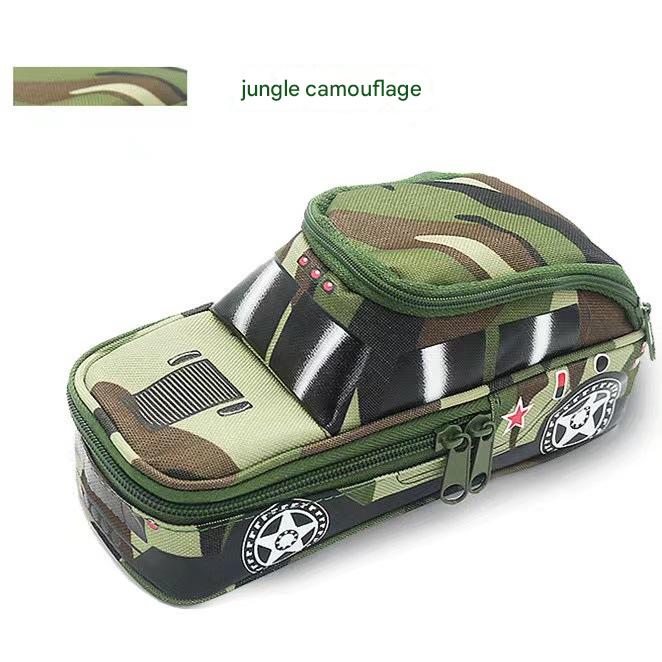 Three-piece camouflage pencil case - school supplies for students 4