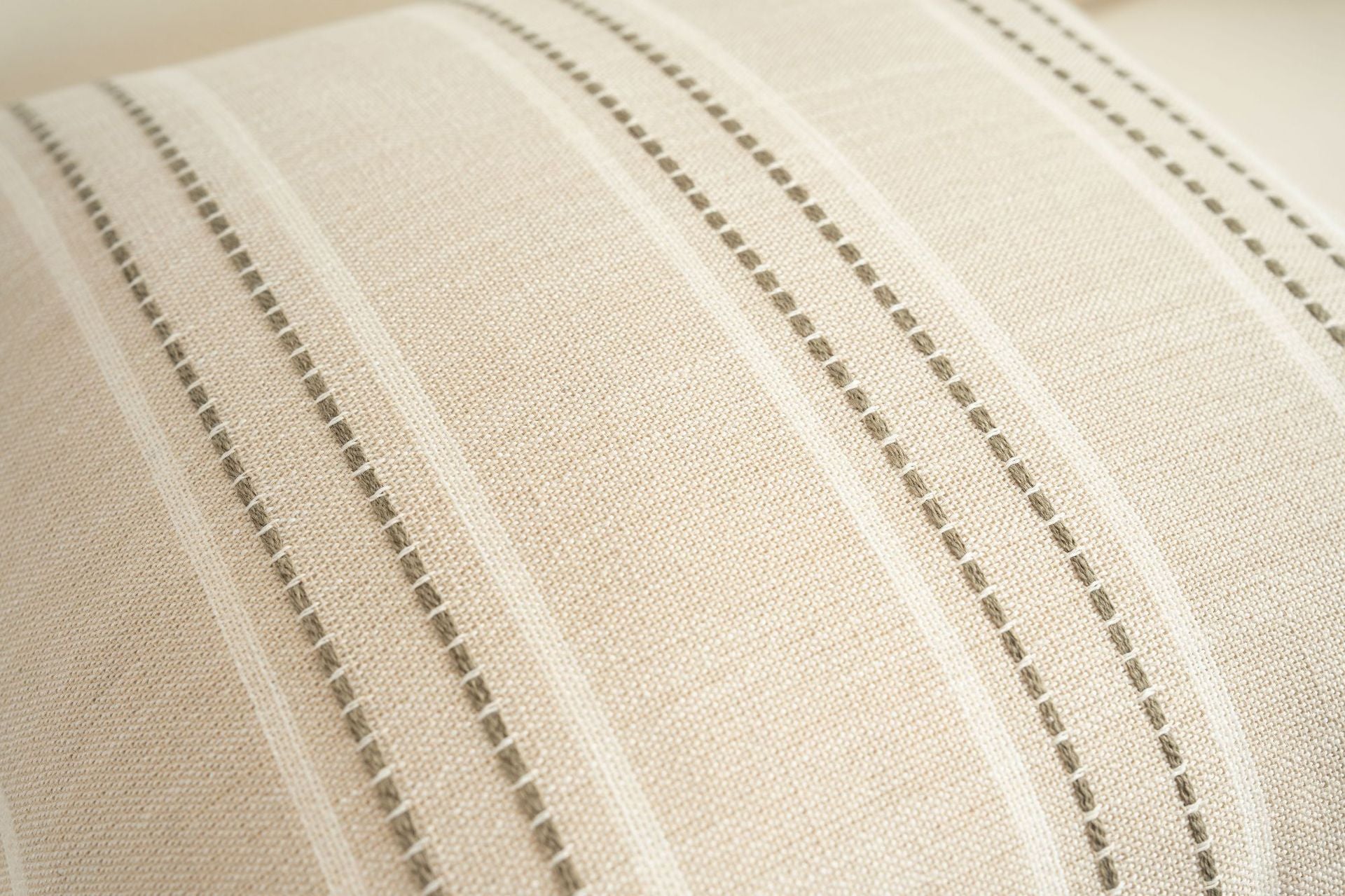 Textured Vertical Striped Pillowcases - Scandinavian Home Decor Accents (Green Stripes Pair - 45x45cm) 3