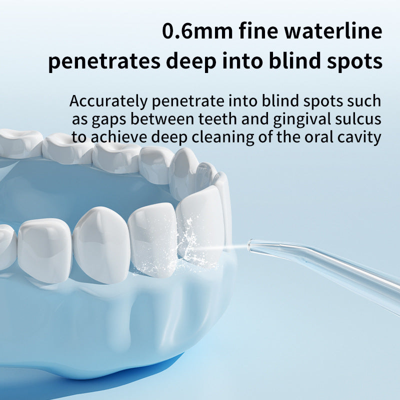 Portable Electric Oral Irrigator with 4 Nozzles 3 Pressure Modes - White 6