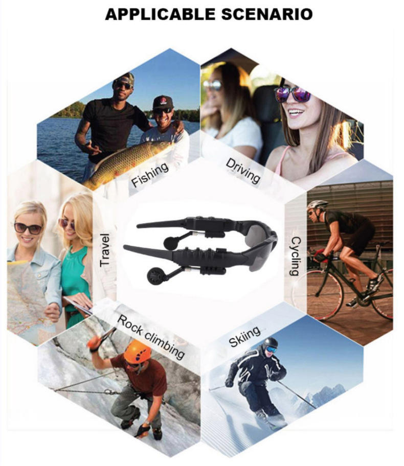 Yellow Bluetooth Sunglasses with Wireless Earbuds for Music and Calls 5