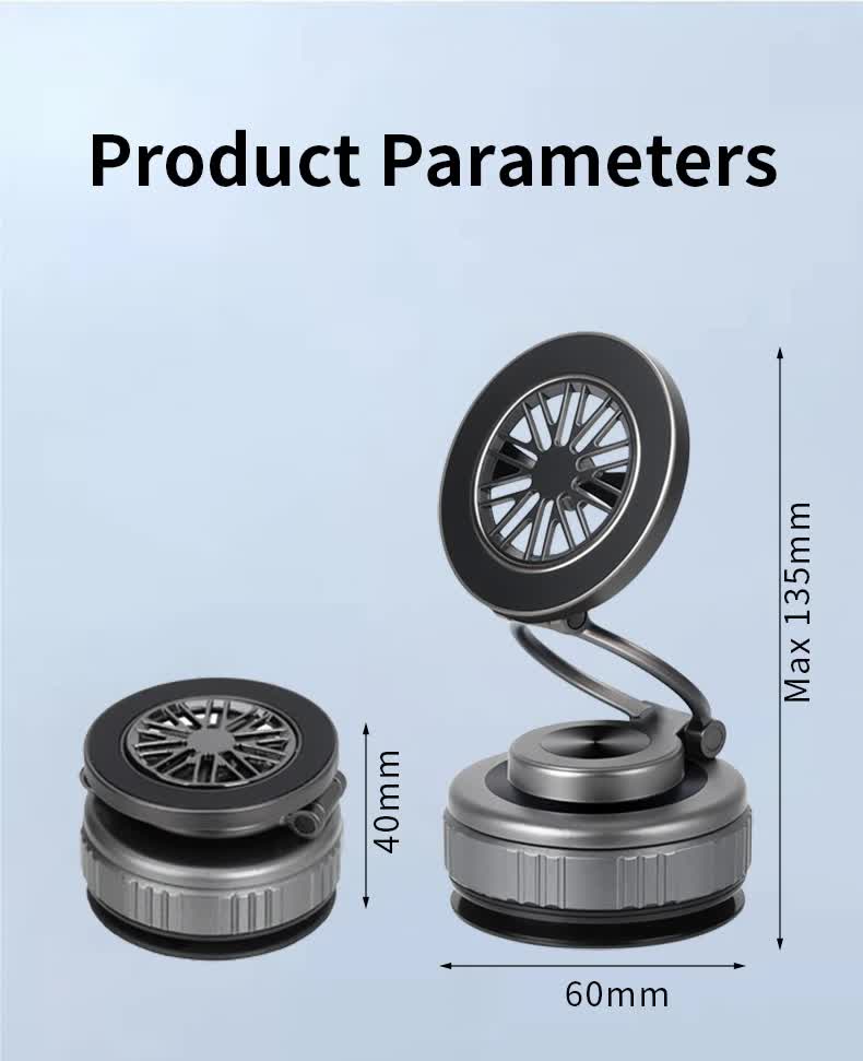 Silver Foldable Vacuum Suction Phone Stand for Navigation and Calls 5